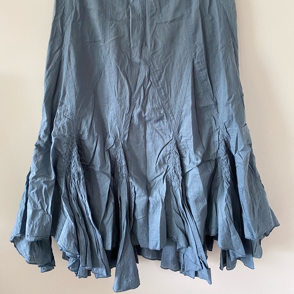 Fei Anthropologie pleated cotton skirt - Picture 2 of 6